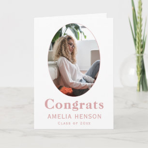 Congrats Graduate Pink Photo Graduation Card