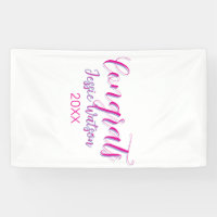 Congrats graduate pink purple name year 20XX date 