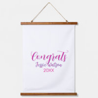 Congrats graduate pink purple name year 20XX date