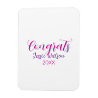 Congrats graduate pink purple name year 20XX date