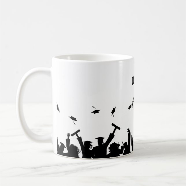 Congrats Graduate Simple Minimal Custom Mug (Left)