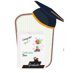  Congrats Graduate Text  Wine and  Balloon Card