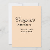 Congrats graduate university name class of 20XX na