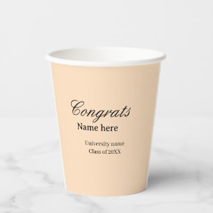 Congrats graduate university name class of 20XX na Paper Cups