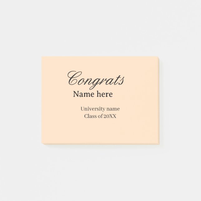 Congrats graduate university name class of 20XX na Post-it Notes (Front)