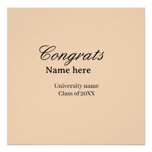 Congrats graduate university name class of 20XX na Poster