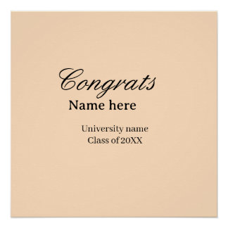 Congrats graduate university name class of 20XX na Poster