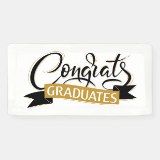 Congrats Graduates Calligraphy Banner