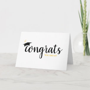 Congrats Graduation Cap Card
