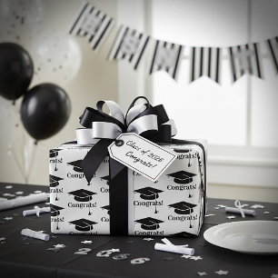 Congrats! Graduation cap Wrapping Paper
