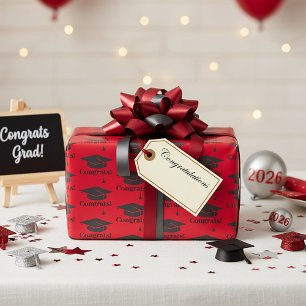 Congrats! Graduation cap  Wrapping Paper