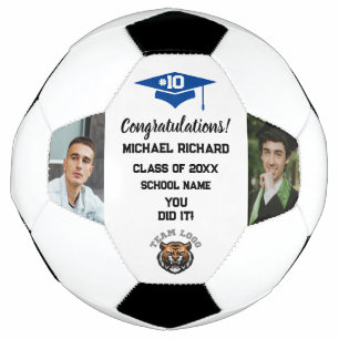 Congrats Graduation Class of 2024 & Photo Custom  Soccer Ball