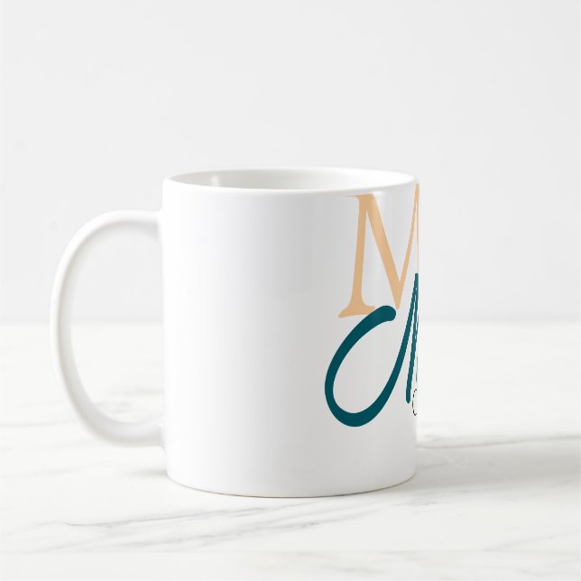 Congrats graduation monogram orange blue 20XX year Coffee Mug (Left)