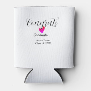 Congrats graduation name class of 20XX year heart Can Cooler