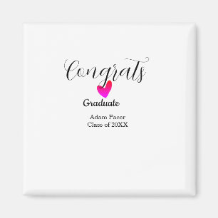 Congrats graduation name class of 20XX year heart Magnet