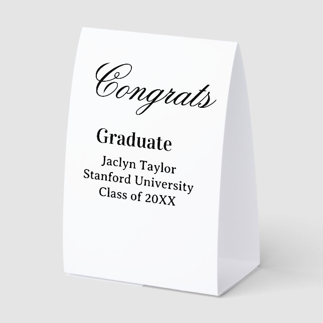 Congrats graduation name university name class of  (Front)