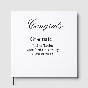 Congrats graduation name university name class of guest book