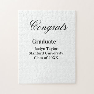 Congrats graduation name university name class of  jigsaw puzzle