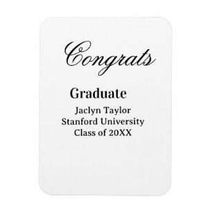 Congrats graduation name university name class of  magnet