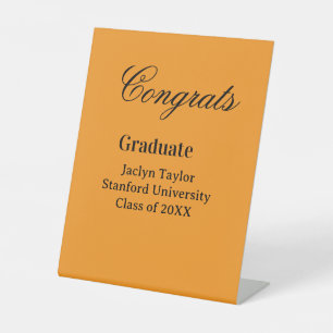 Congrats graduation name university name class of pedestal sign