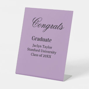 Congrats graduation name university name class of pedestal sign