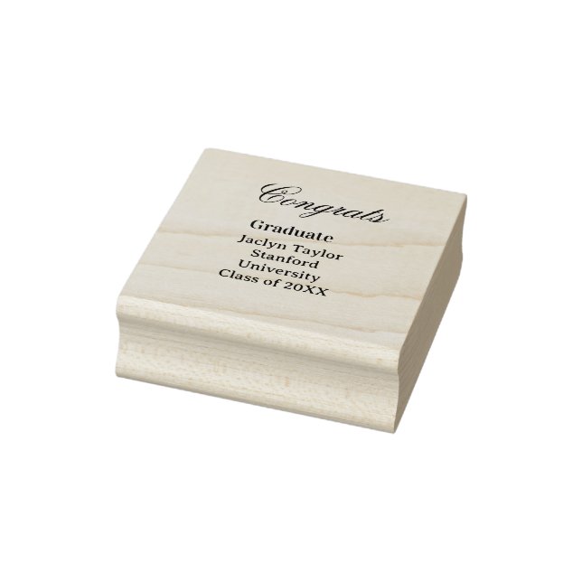 Congrats graduation name university name class of  rubber stamp (Stamp)