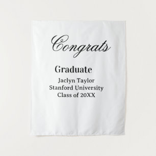 Congrats graduation name university name class of  tapestry