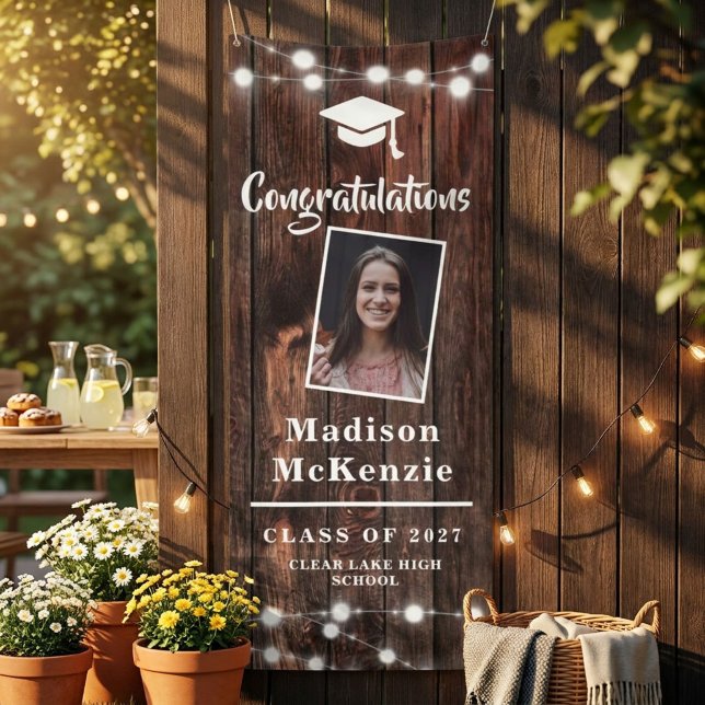 Congrats Graduation Party Rustic Modern 2 - Photo  Banner (Creator Uploaded)