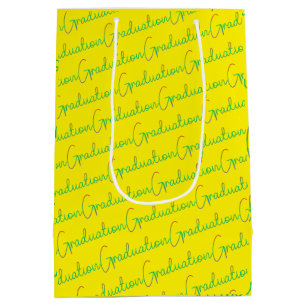 Congrats Graduation Wrapping Paper Medium Gift Bag