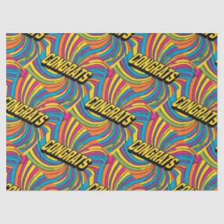 "Congrats" Groovy Wrapping Paper