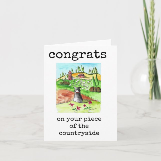 Congrats, Housewarming Card with Art (Front)