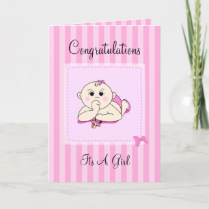 Congrats Its A Girl - Customisable Card