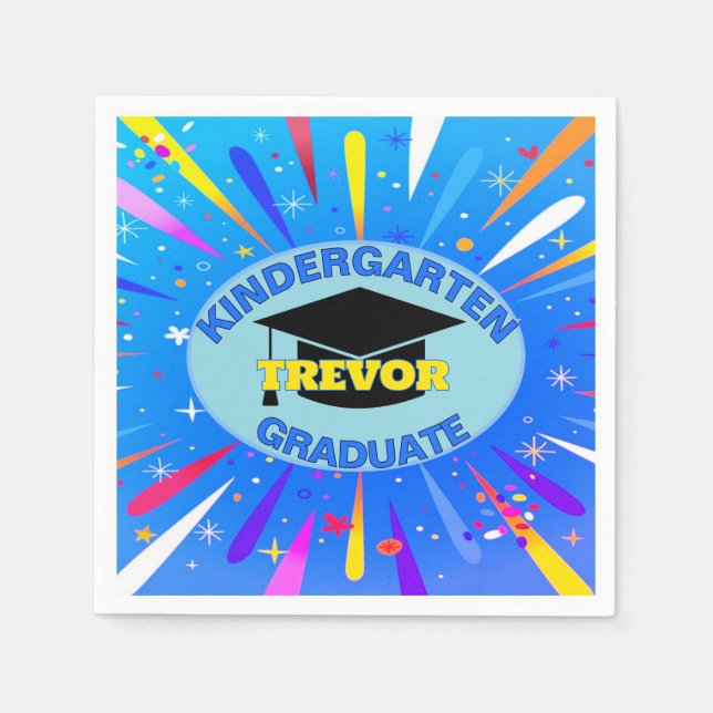 Congrats!  Kindergarten Graduate Custom Napkin (Front)