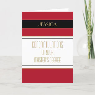 Congrats Master's degree Graduation card