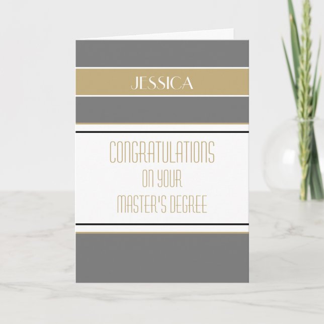 Congrats Master's degree Graduation card (Front)