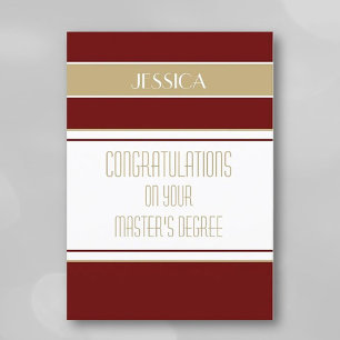 Congrats Master's degree Graduation card