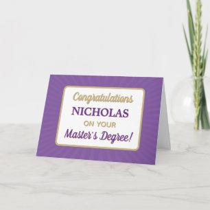 Congrats! Master's Degree Graduation card