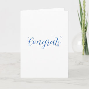 congrats name blue stylish graduation date year card