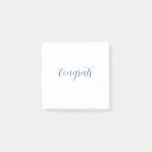 congrats name blue stylish graduation date year post-it notes