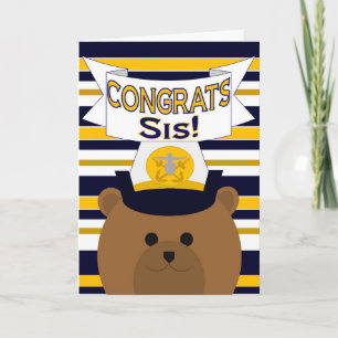 Congrats Navy Sister / Sis Card