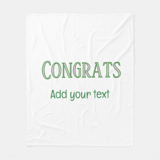 Congrats new home owner real estate inauguration t fleece blanket
