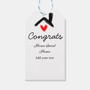 Congrats new home owner real estate inauguration t gift tags