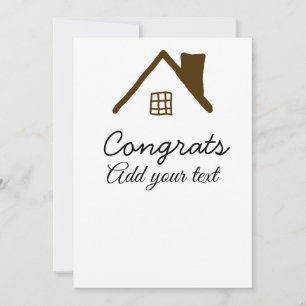 Congrats new home owner real estate inauguration t holiday card