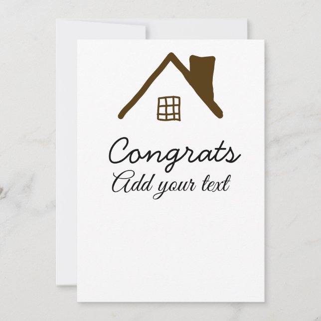 Congrats new home owner real estate inauguration t invitation (Front)