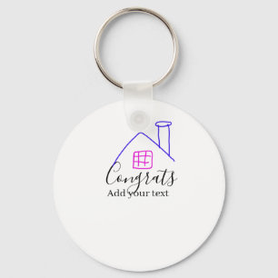 Congrats new home owner real estate inauguration t key ring