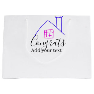 Congrats new home owner real estate inauguration t large gift bag