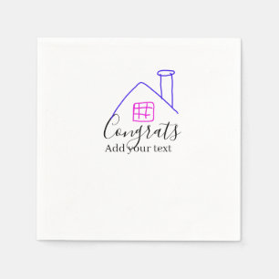 Congrats new home owner real estate inauguration t napkin