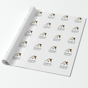 Congrats new home owner real estate inauguration t wrapping paper