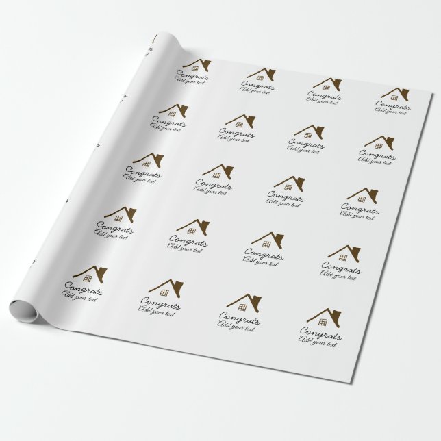 Congrats new home owner real estate inauguration t wrapping paper (Unrolled)