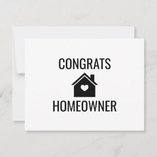 Congrats New Homeowner Real Estate Card